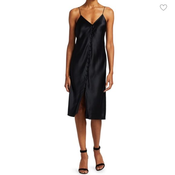 Cami NYC Cressida Button-Front Silk Slip Dress - NWT X-Small - Picture 5 of 8